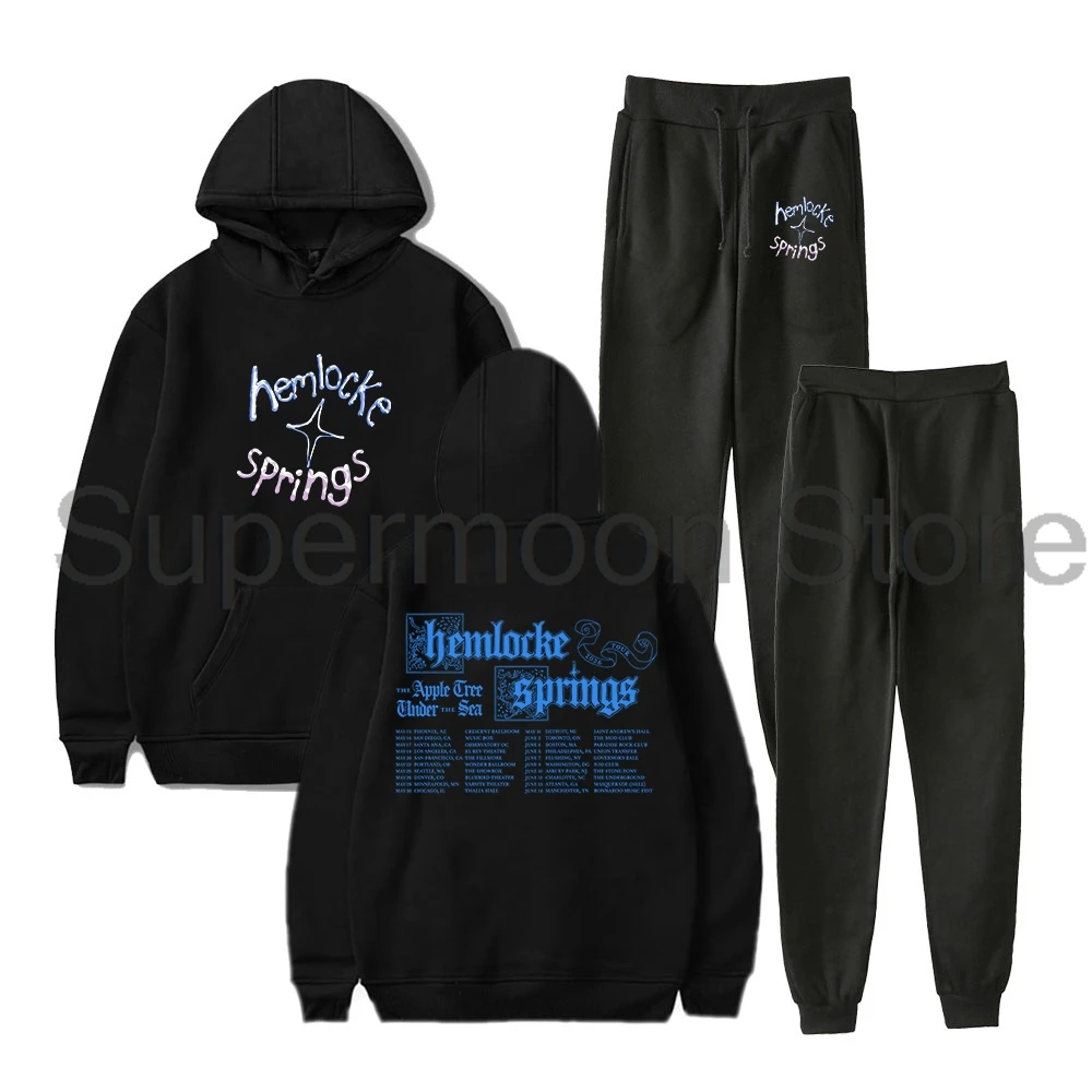 Hemlocke Springs The Apple Tree Under The Sea Tour 2026 Conjunto de duas peças com moletom e calça jogger, conjunto masculino e feminino