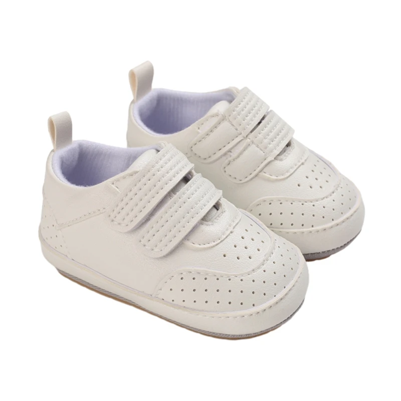 Zapatillas de deporte de PU para niño y niña, zapatos antideslizantes con suela de goma para cuna, primeros pasos