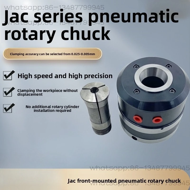 Mini Pneumatic Chuck JAC-5C-D - Front-Push Collet for Precision Automation