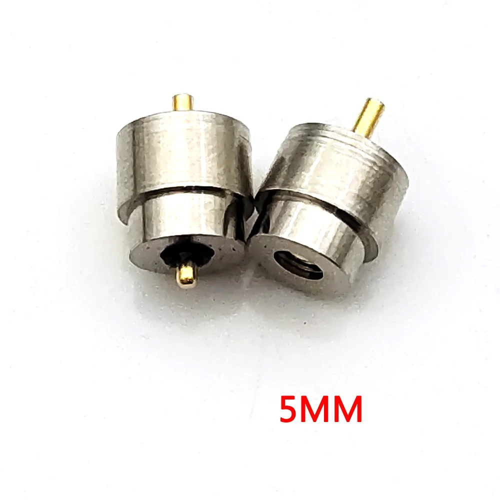 

5mm 2P High Current Magnet Spring-Loaded Magnetic Cable Pogo pin Connector charge Power male female Probe 5-12V Solder Wire type