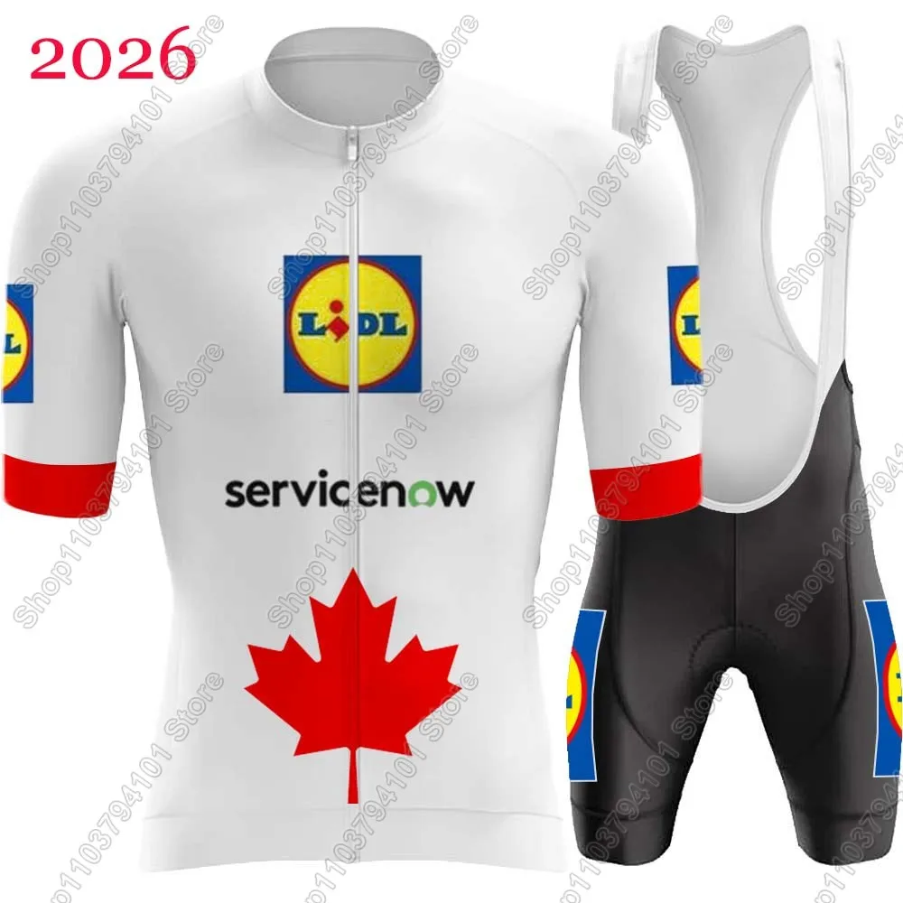 Conjunto de Jersey de Ciclismo Lidl Team 2026 para Hombre, Ropa de Ciclismo de Verano, Camiseta de Ciclismo de Carretera, Traje con Culote Corto con Tirantes, Ropa de Ciclismo MTB, Maillot