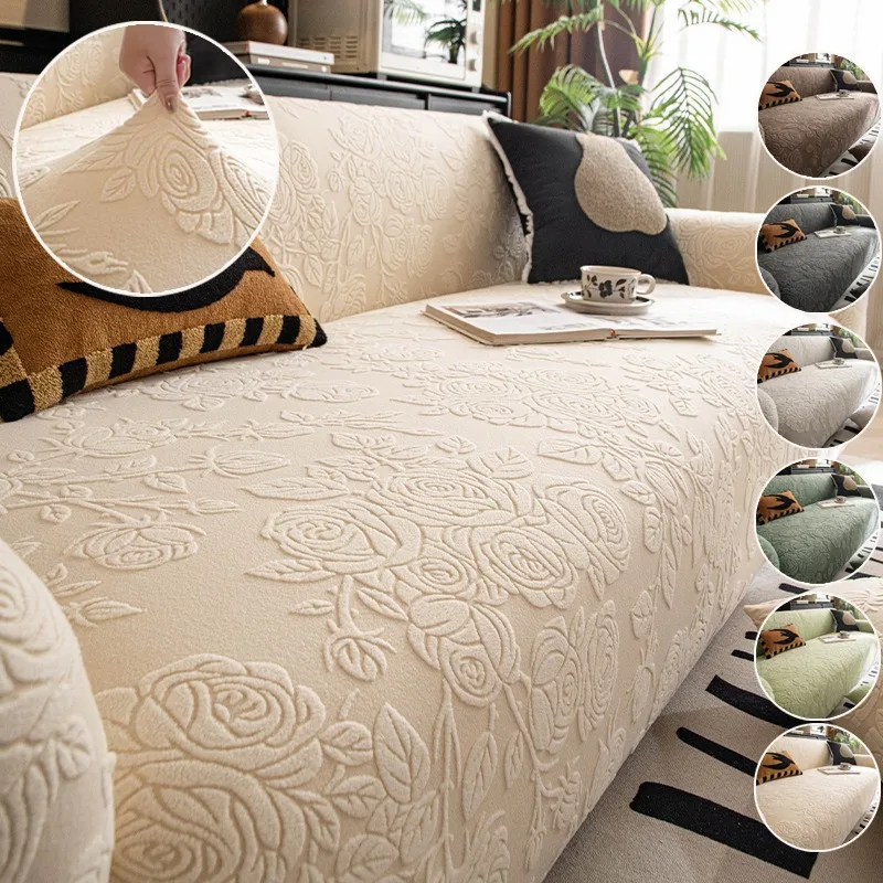 

New 1pc Elastic Full Coverage Modern Jacquard Sofa Cover with 3D Embossed Design Perfect for Living Room/Bedroom/Office Decor