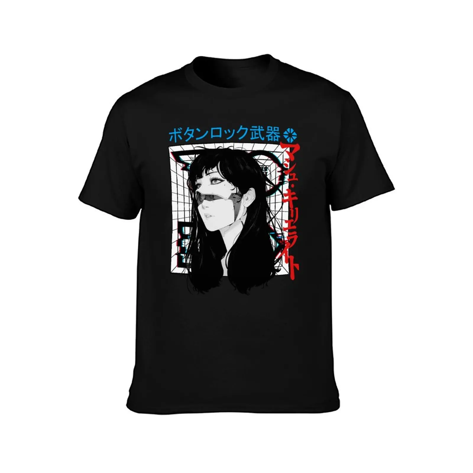 Cyberpunk Cyborg Girl Vaporwave Urban Style T-Shirt Comfortable Daily Wear Tee T-Shirt