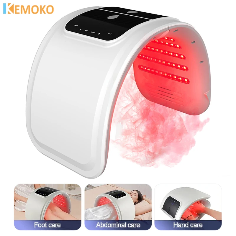 2 In 1 Opvouwbare 7 Kleuren Led Fotonmachine Huid Hydraterende Gezichtsbevochtiger Gezichts Lichaam Spa Masker Machine Anti-Acne Huidverzorging