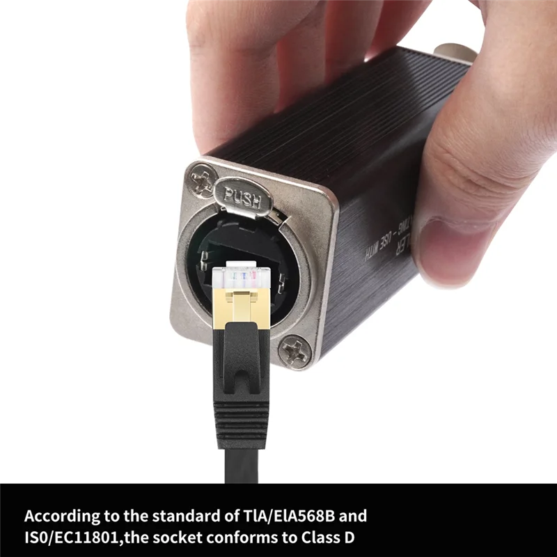 B50B-RJ45 Coupler Female To Female Twist Lock Adapter With Lock And Shield Speaker Plug Jack For Amplifier, Mixing Device