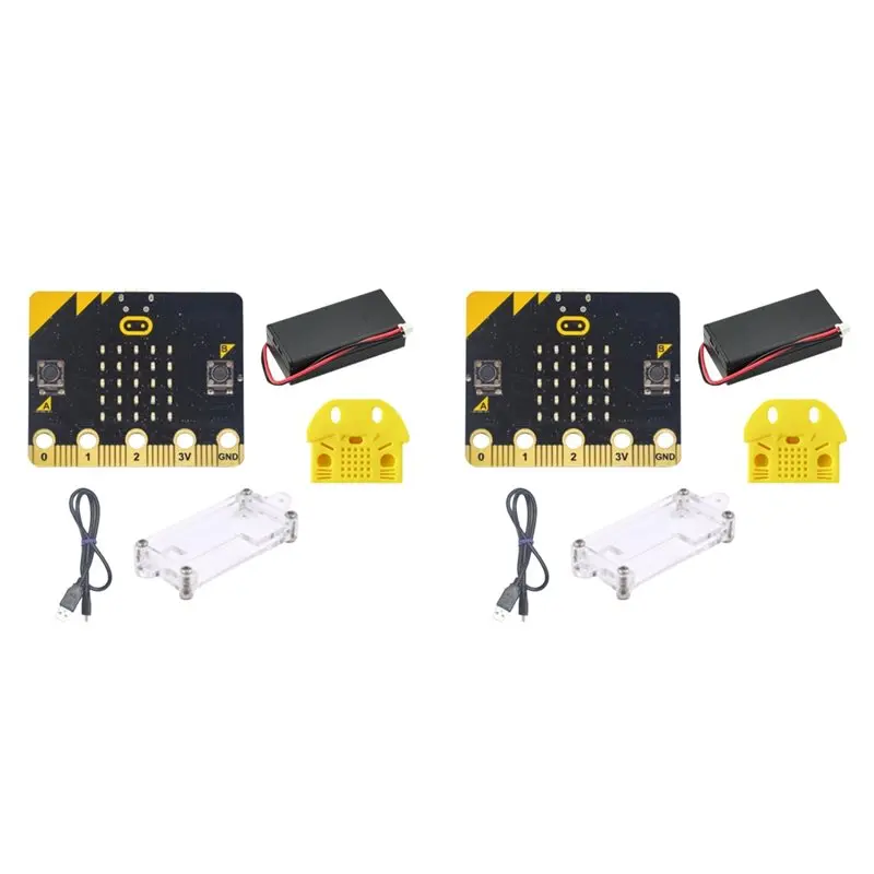 【LOW STOCK】2X BBC Microbit Go Start Kit Micro:Bit BBC Programmable Learning Development Board With Protective Case For DIY Proje