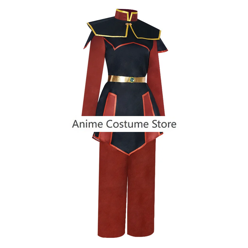 Disfraz de Anime Azula para Halloween, conjunto de Top, pantalón, puño, cinturón, traje de Anime Con cómic