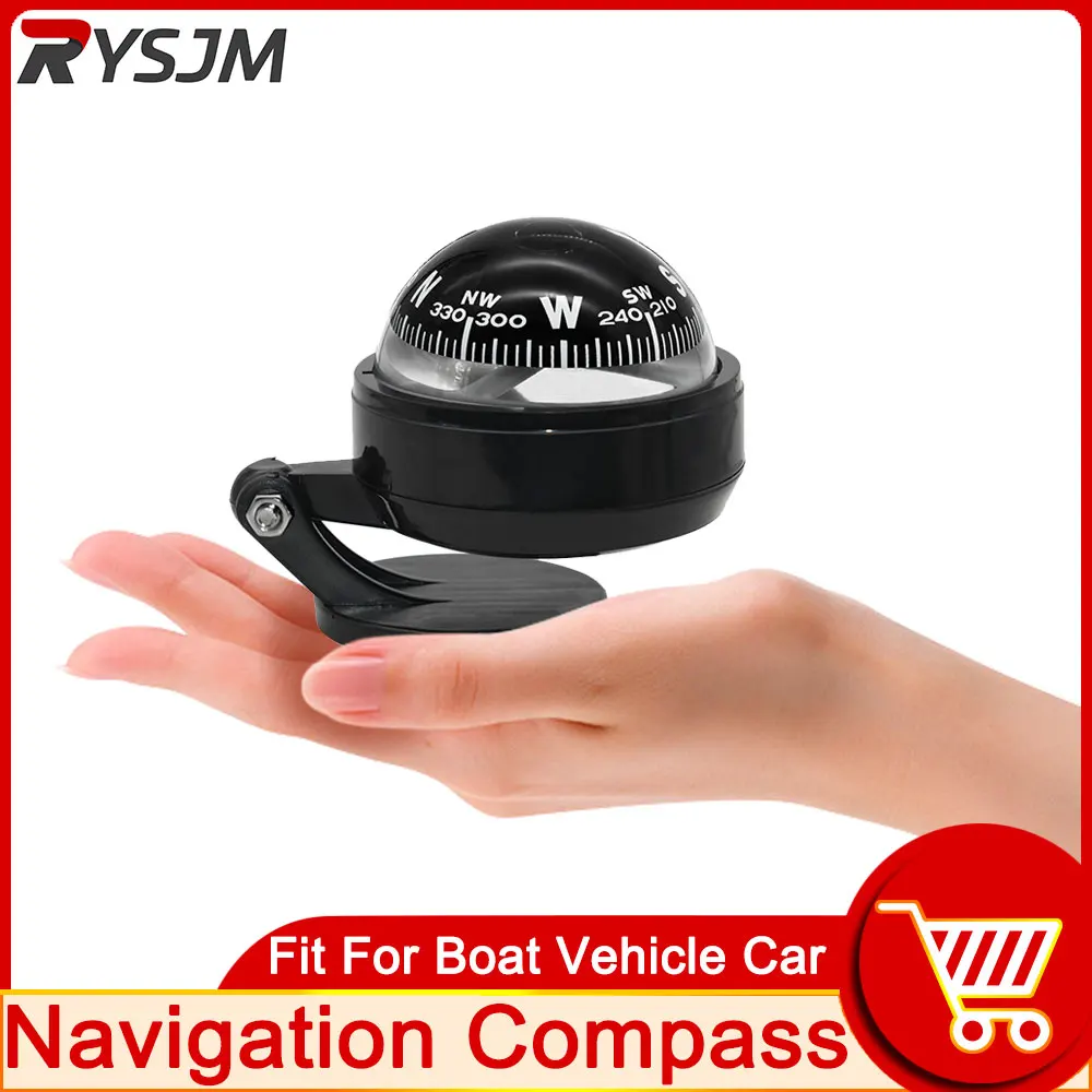 AD Multifunktions-Navigationskompass für Marinefahrer, wasserdichter digitaler Kompass, passend für Auto, Wasserfahrzeuge, Boot, Wohnwagen, LKW
