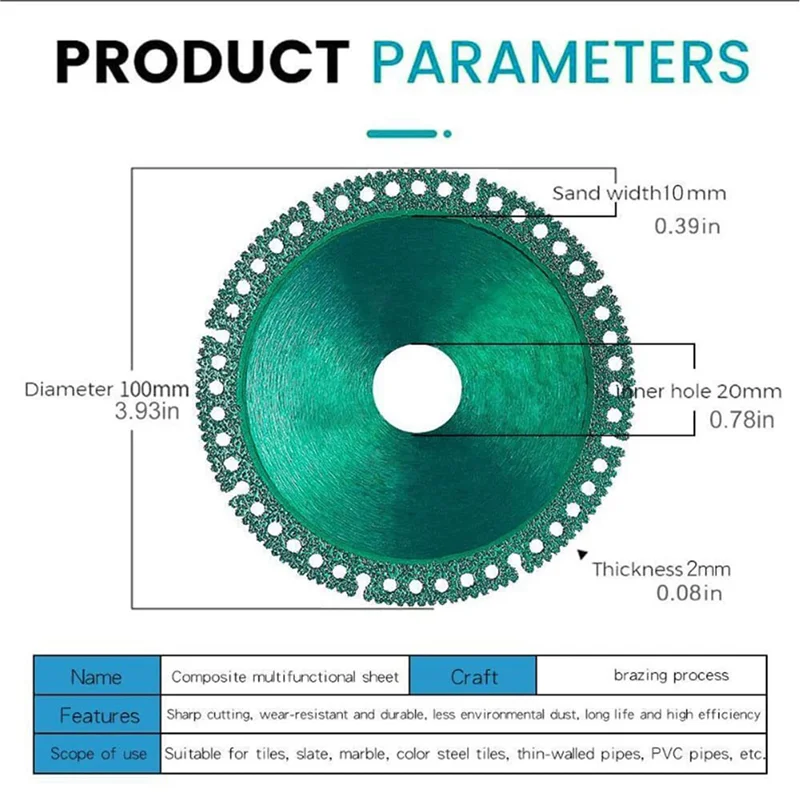 A43F-композитный многофункциональный неразрушимый режущий диск, режущая пила для шлифовальной машины (10 шт.)