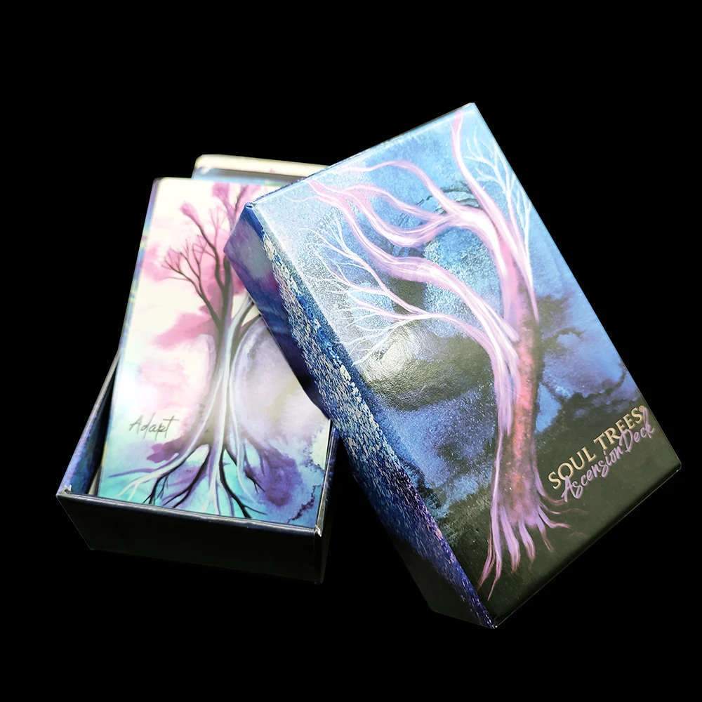 12CMX7CM Soul Trees Ascension oracle  Deck self-awareness, intuition, English Cards Friends Family Prophecy in Box