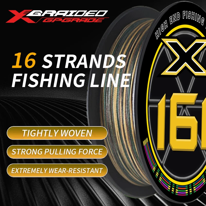 YGKPE X16 Geflochtene Angelschnur 16 Stränge Geflecht Lila 100/150/200/300/500M PE-Schnur Ultra Glatt Multifilament Japan Angelschnur