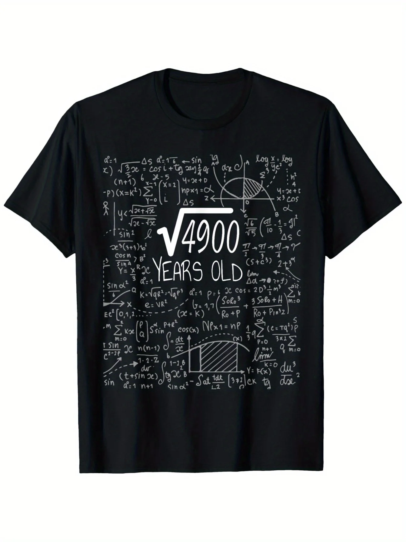 Square Root of 4900:70th Birthday Graphic T-Shirt fashionable short-sleeved comfortable and versatile summer T-shirt