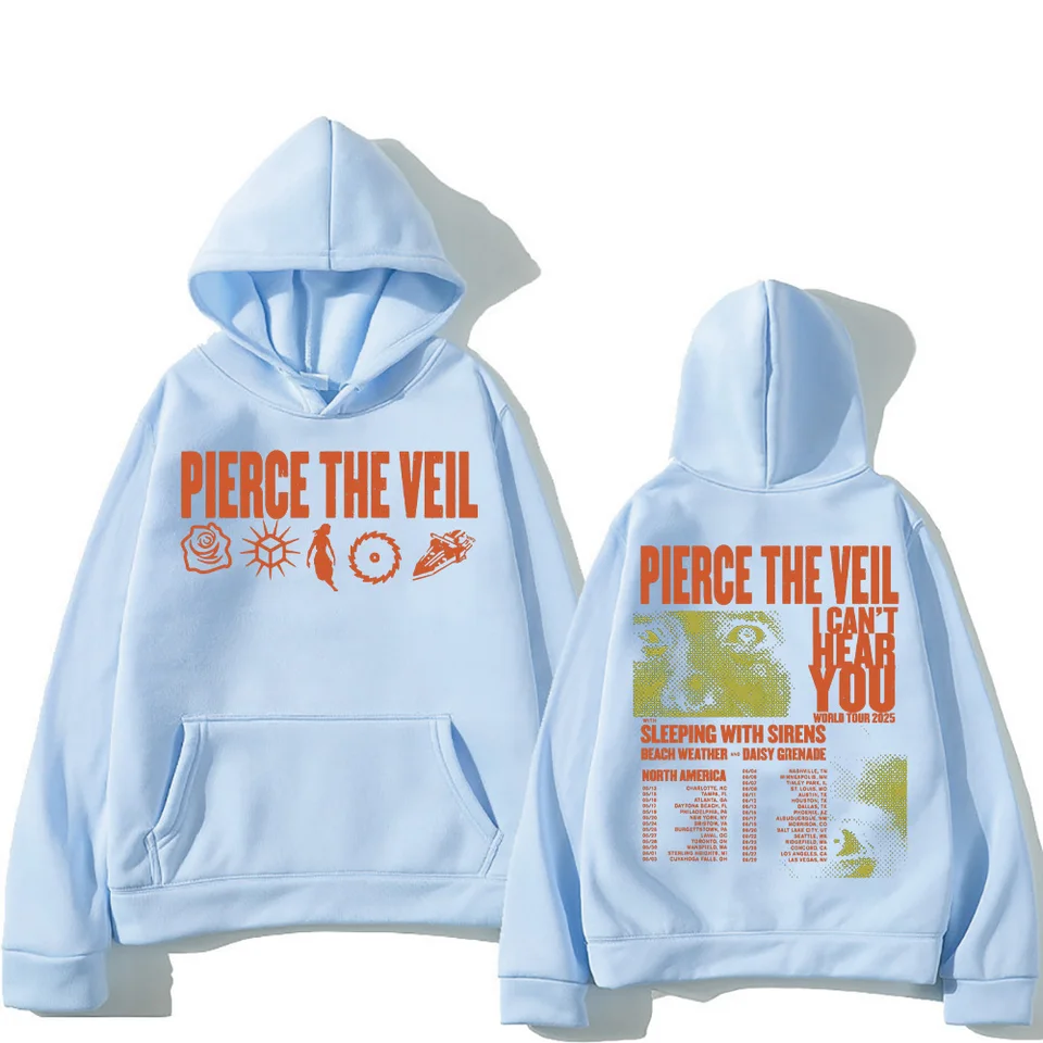 Pierce The Veil Hoodies I Can't Hear You World Tour 2025
