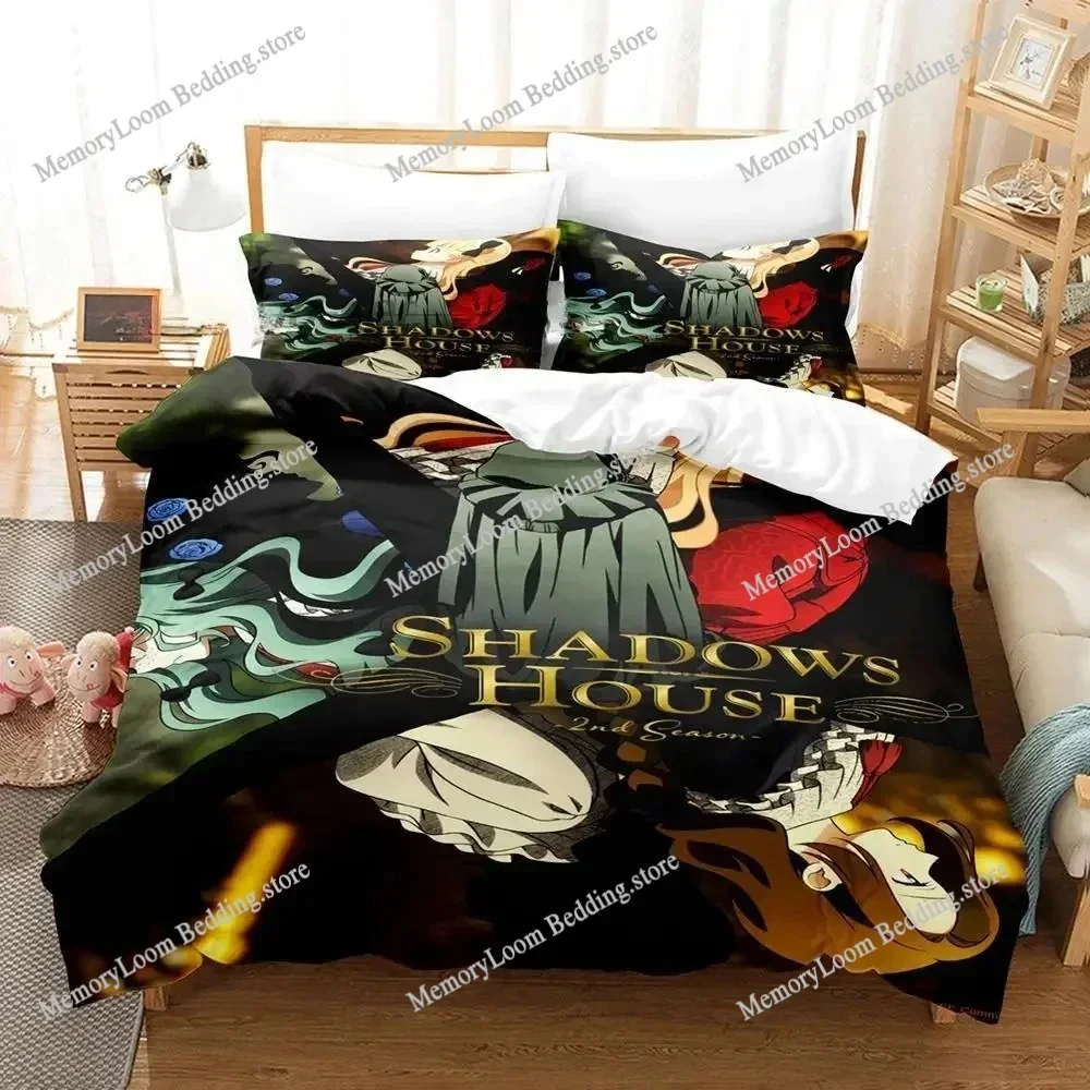 Fashion Anime SHADOWS HOUSE Bedding Set Single Twin Full Queen King Size Bed Set Adult Kid Bedroom Duvet cover Set Home Textiles