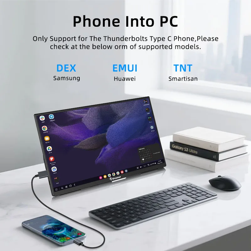 Adreamer 15,6-дюймовый портативный монитор 1920*1080 60 Гц для ноутбука XBox PS4/5 Switch TV Box сотовый телефон ПК Loptop Extension