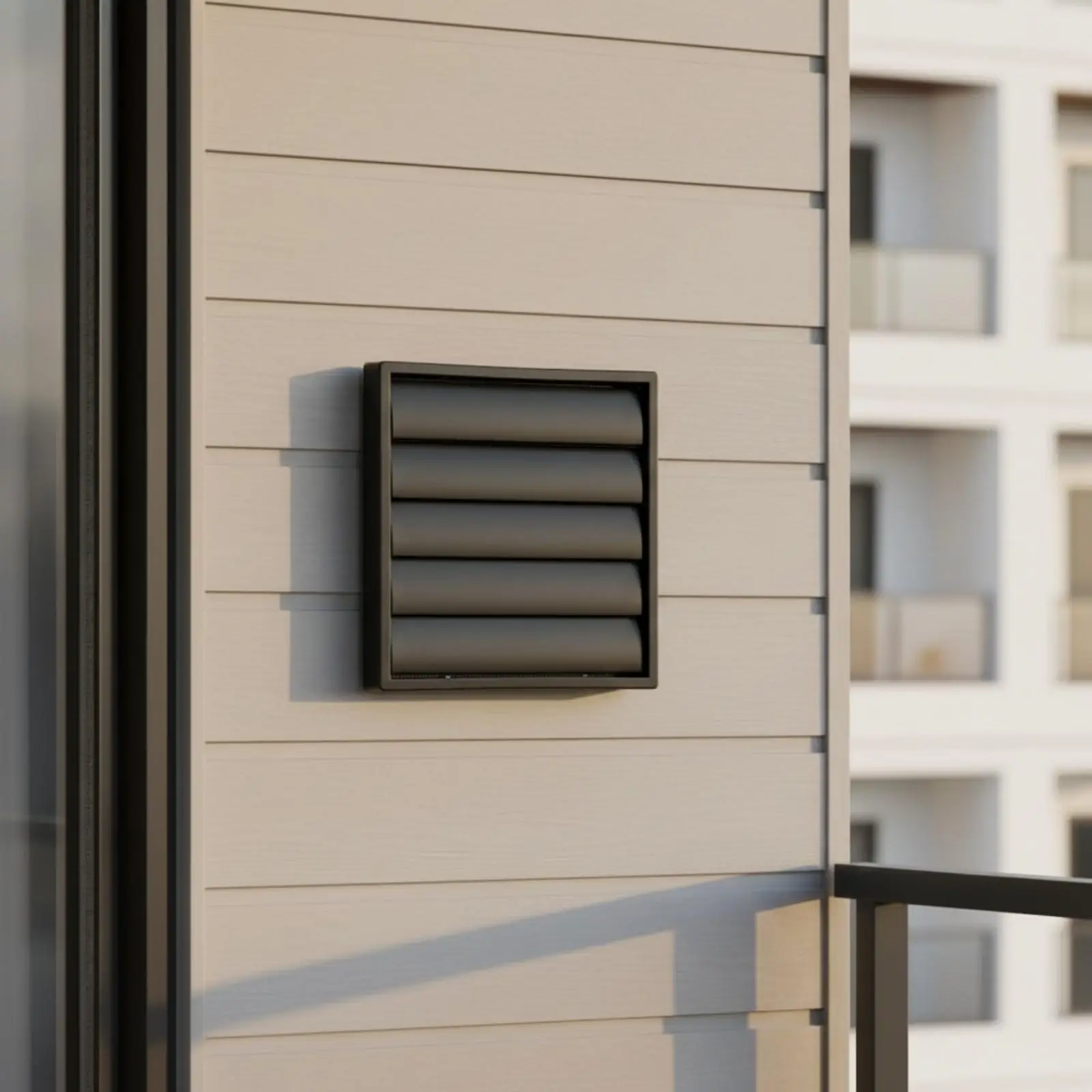 Wall Mount Vent Cover ABS Plastic Gravity Type Shutter Louvered Grille with Built in Screen for Duct Work Air Management