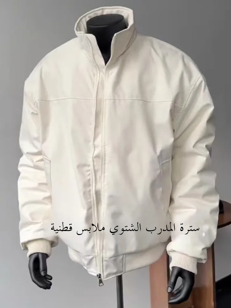 

American Sle Tee-Proof Flight Jaet Cotton Coat Men's Winter Thiened Stand Collar ort Cotton Clothes Cleanfit Thi ...