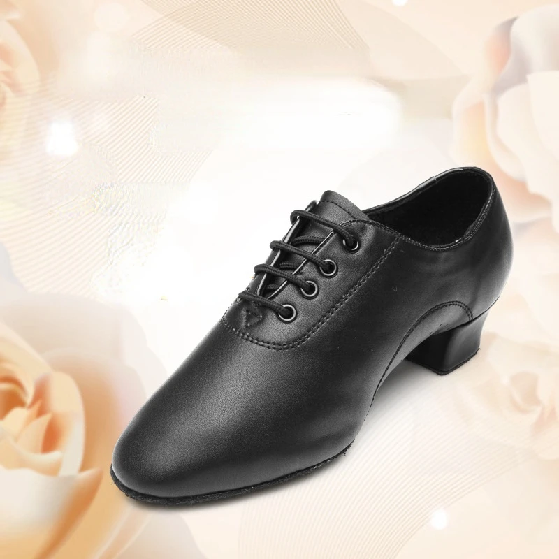 Brand New Latin Dance Shoes Modern Men\'s Ballroom Tango Children Man Dance Shoes Black Color Teacher Shoes