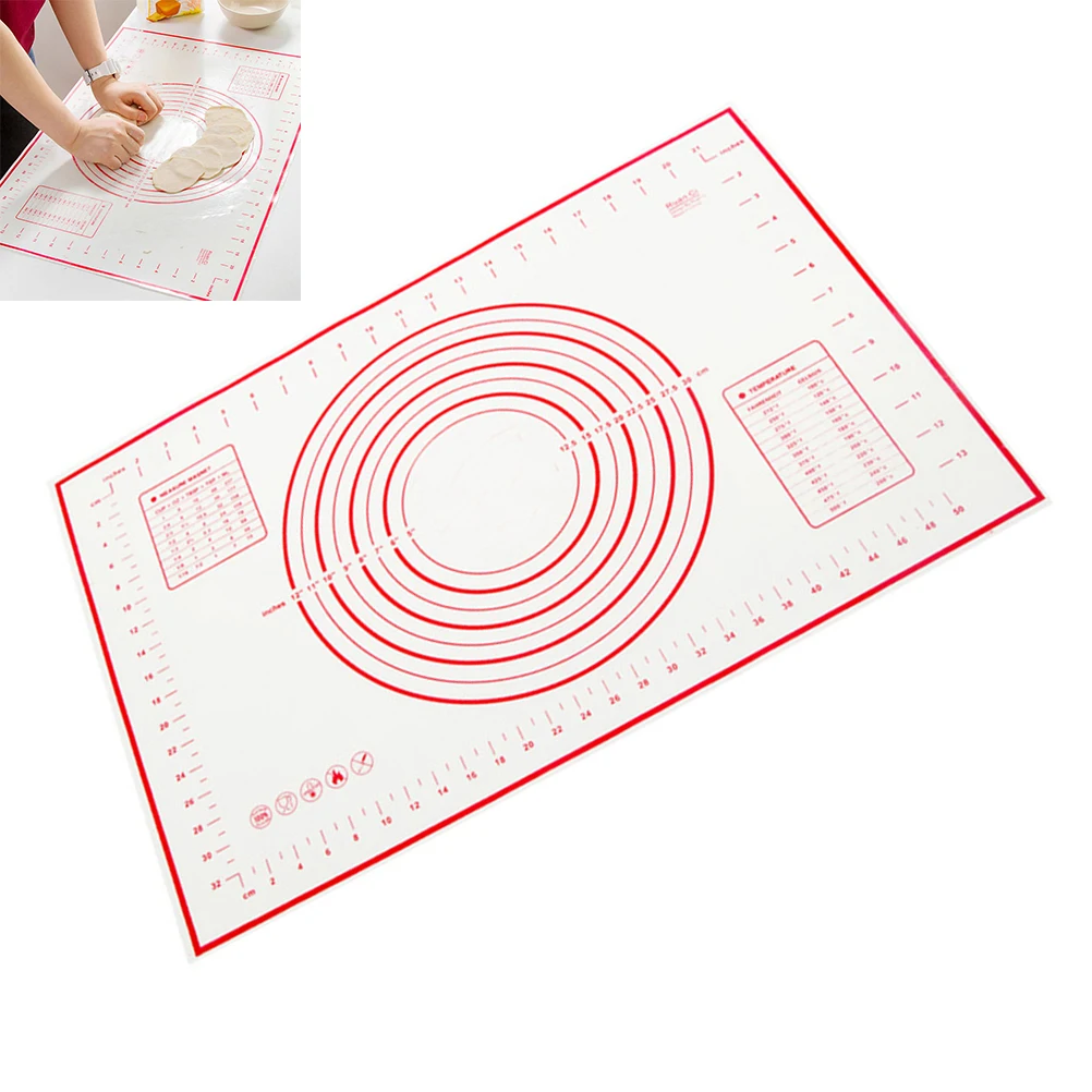 

40 X60CM Anti-slip Kneading Pad Baking Mat Non-slip Pastry Nonstick Silicone Oven with Measurement