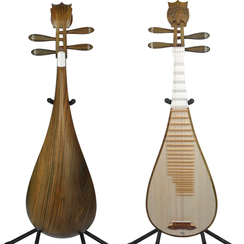 

Green sandalwood pipa national musical instrument professional grading pipa playing traditional handmade adult log polished pipa