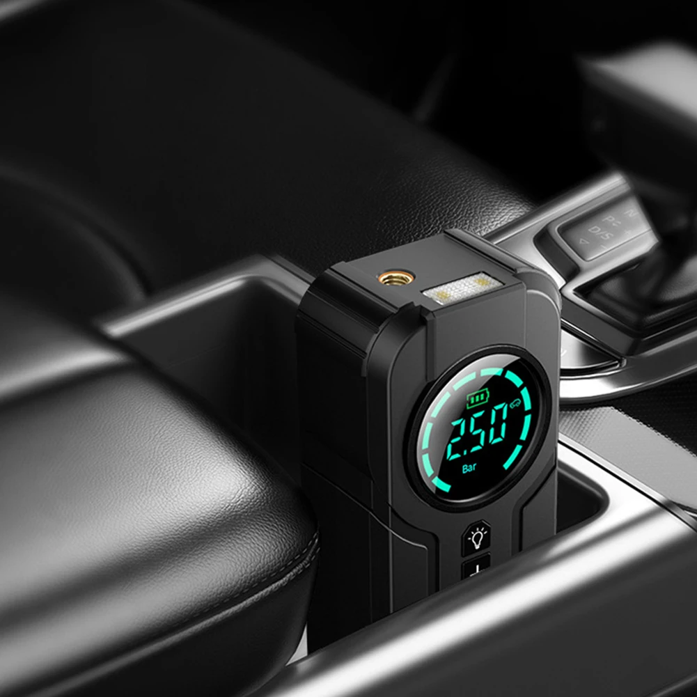 

Electric Tire Inflator LCD Display Electric Air Pump Inflator Wireless Air Compressor for Car Bicycle Motorcycle Tires and Balls