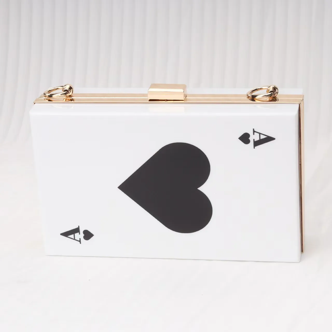 

2024 Spring New Acryilc Clutch Purse Bag Spade A Purse Bag White Evening Clutches