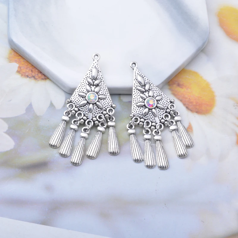 10 Stück/Los Legierung Antike Bronze Kaktusblumen-Quasten Charms Anhänger DIY Schmuckzubehör für Damen Halsketten Ohrringe – Detail 12