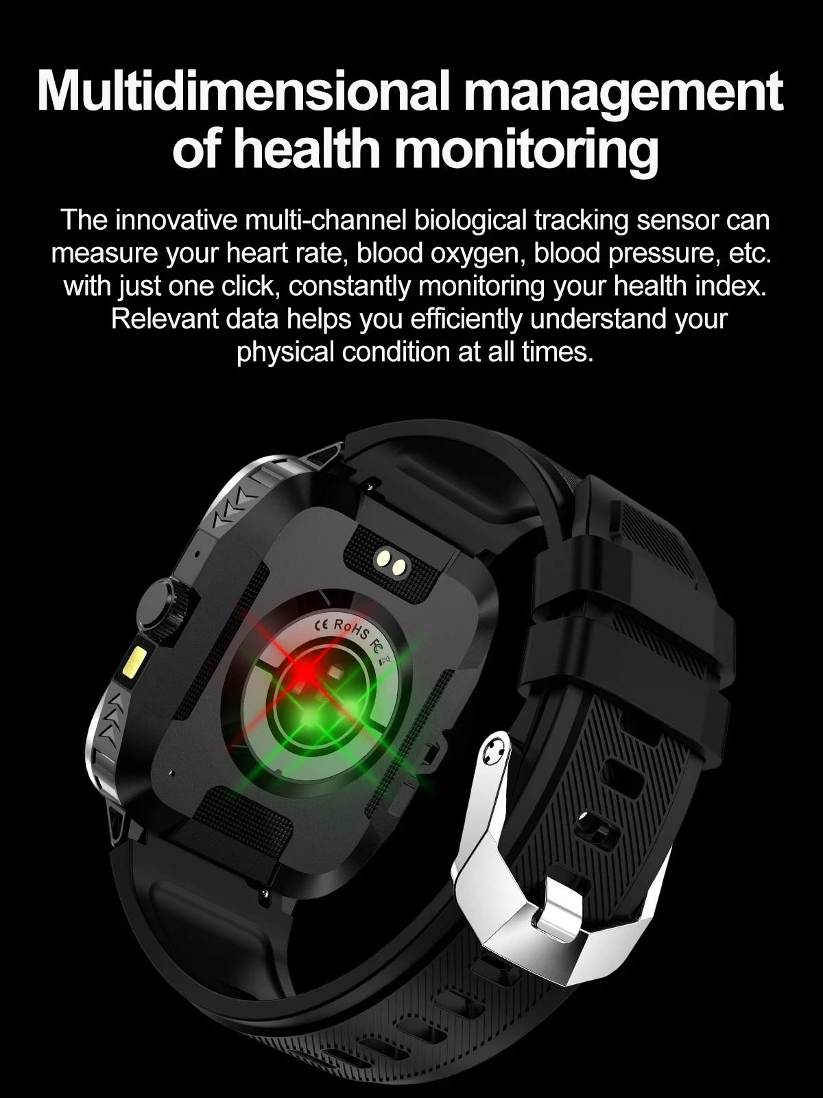 Bluetooth Call Smart Watch Health Monitor Activity Tracker Music Playback 1.9" Multi-function Sport Smartwatch For Android Apple