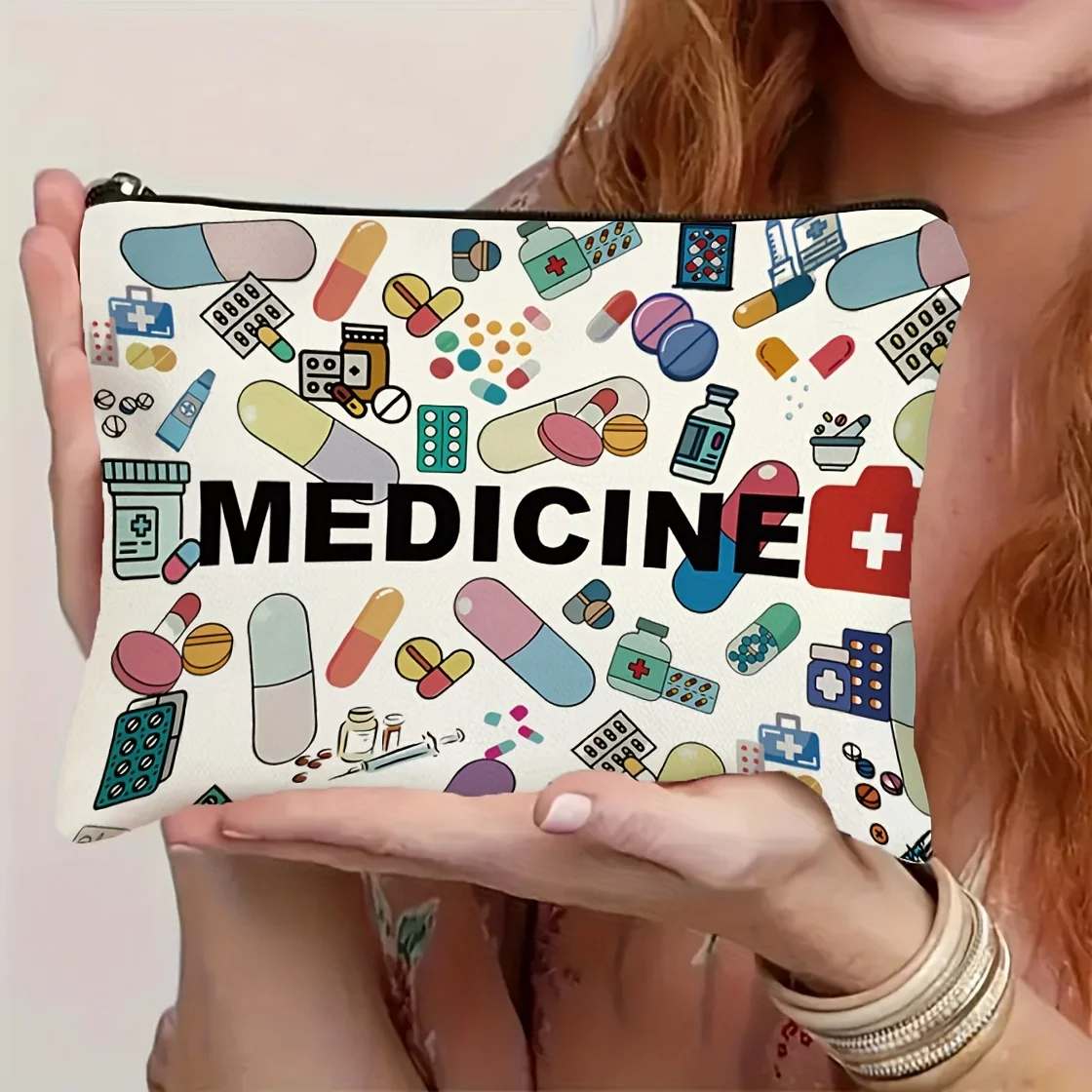 

1pc, Multi-functional Makeup Bag - Travel Zipper Bag, Storage Bag for Cosmetics and Necessities