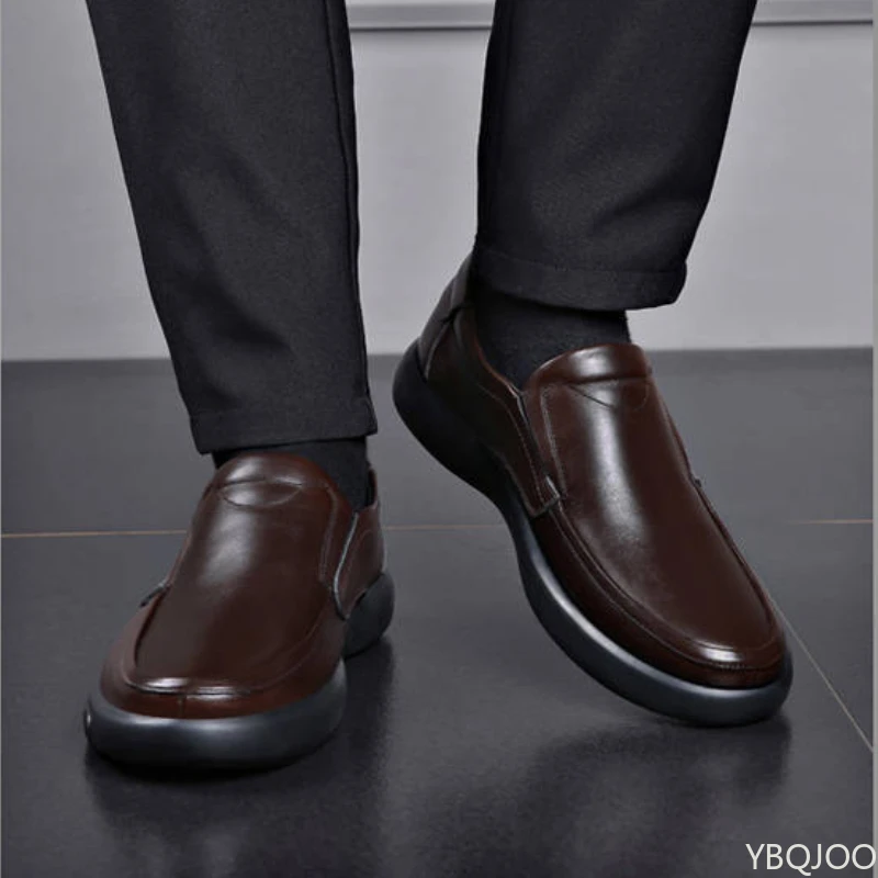 ربيع الخريف جديد الرجال المتسكعون الأعمال عادية عدم الانزلاق أحذية من الجلد لينة سوليد الراحة أبي حذاء موضة تنوعا الشقق أوم