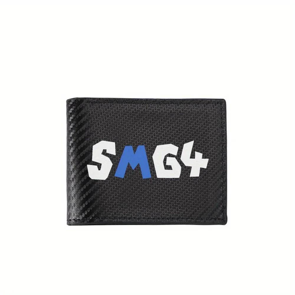 SMG4 text logo design with white fonts Men's Wallets Simple Business Modern Stylish Printing Design Gifts For Father Boyfriend C