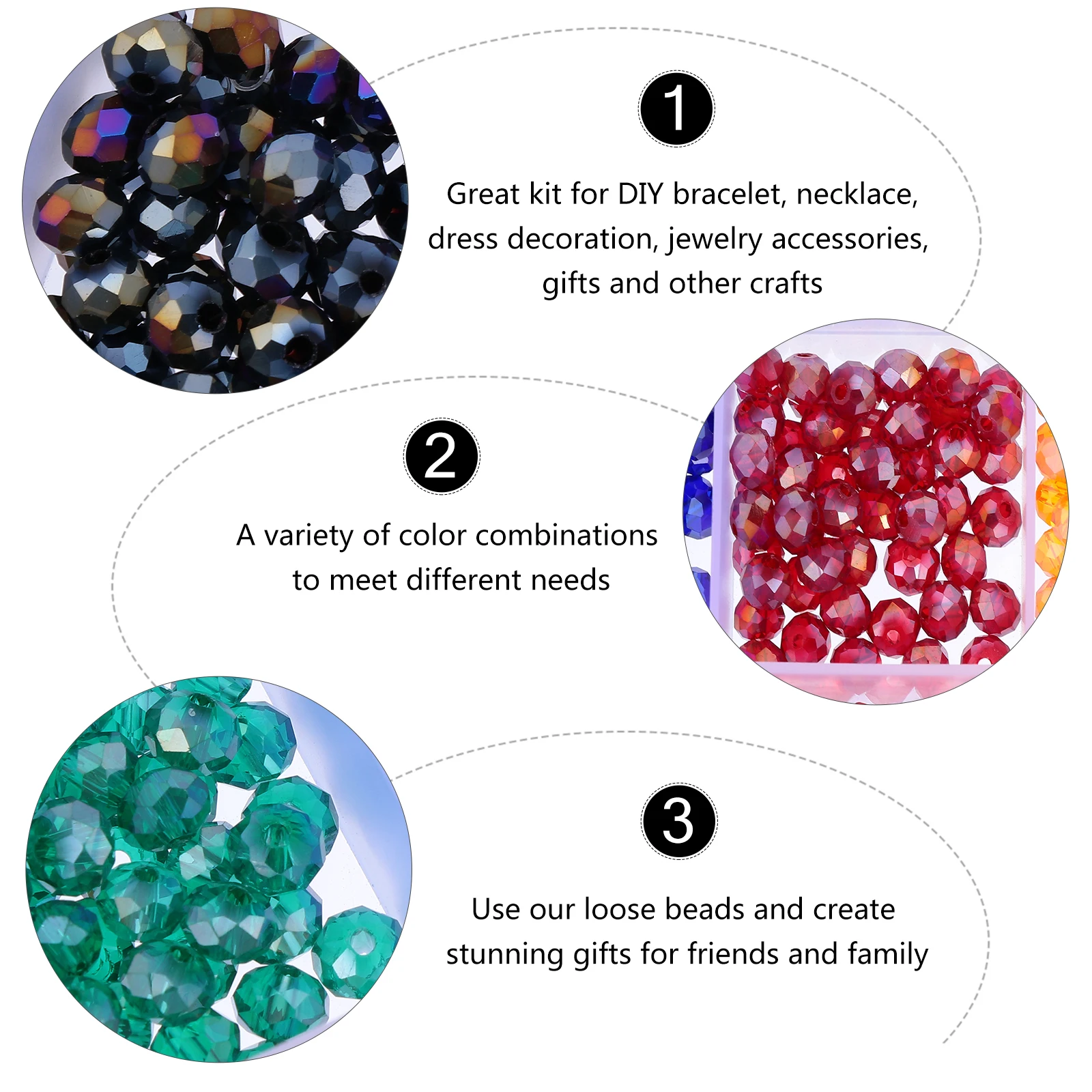 

1 Box 6Mm Bulk Faceted Crystal Beads For Jewelry Making Diy Bracelet Necklace Decoration Loose Beads Crafts Accessories Gift