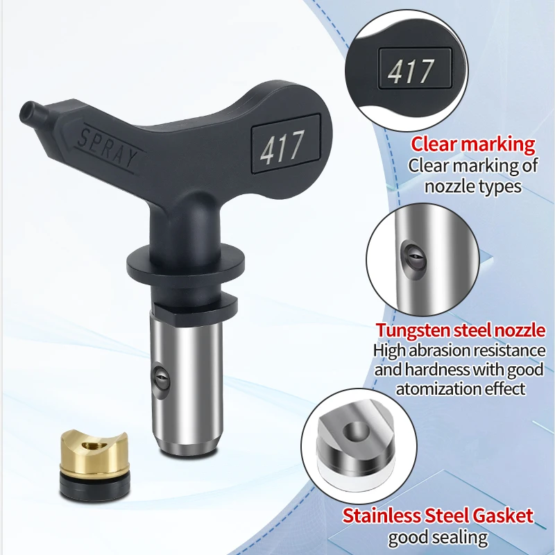 Ugello reversibile con punta per pistola a spruzzo airless 211,315,417,515,517,523 Accessori per pistola a spruzzo con punta dell'interruttore