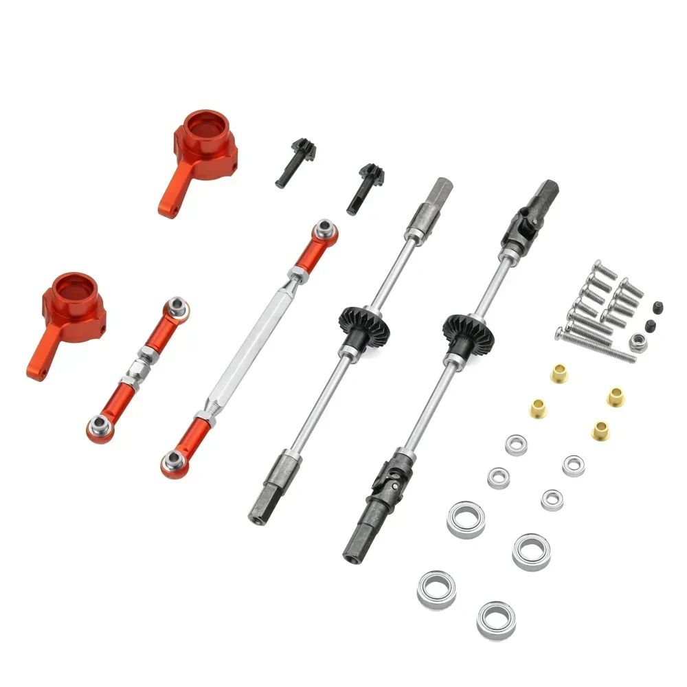 Axe de pont en métal amélioré pour voitures RC WPL B14 B24 B-24 C14 C24 C-24 B16 B36 Q60 1/16 – Pièces de rechange, engrenage d'axe avant et arrière en métal