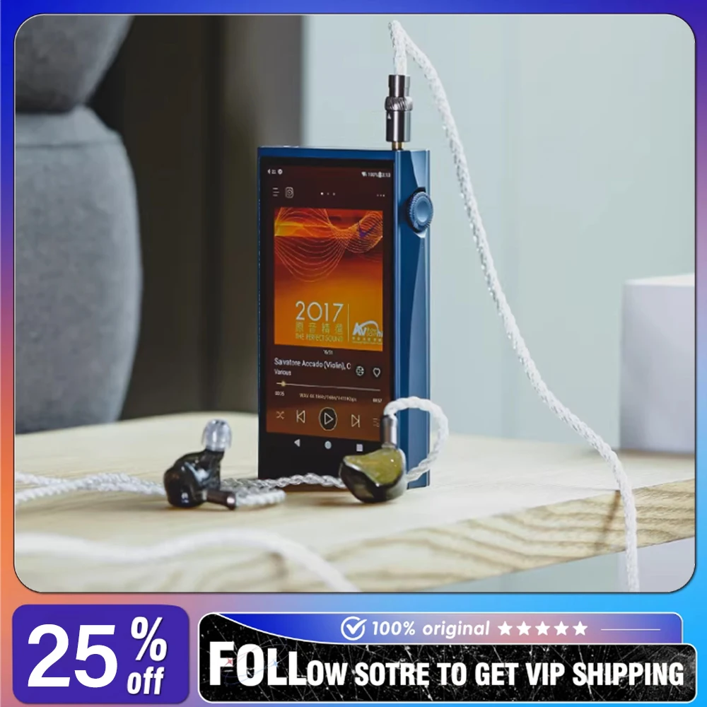 

Shanling M7T Portable MP3 Player Player HIFI HD AK4191+2*AK4498EX DACchip DSD1024 PCM768kHz/32bit 7000mAh Long Battery Life