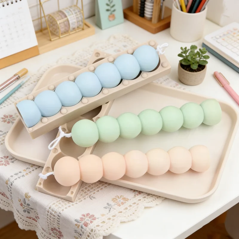 3D Cute Beads Pillar Candle Mould Tomatoes On Sticks Shape DIY Wax Soap Resin Simple Style Ornaments Reusable Silicone Mold Gift