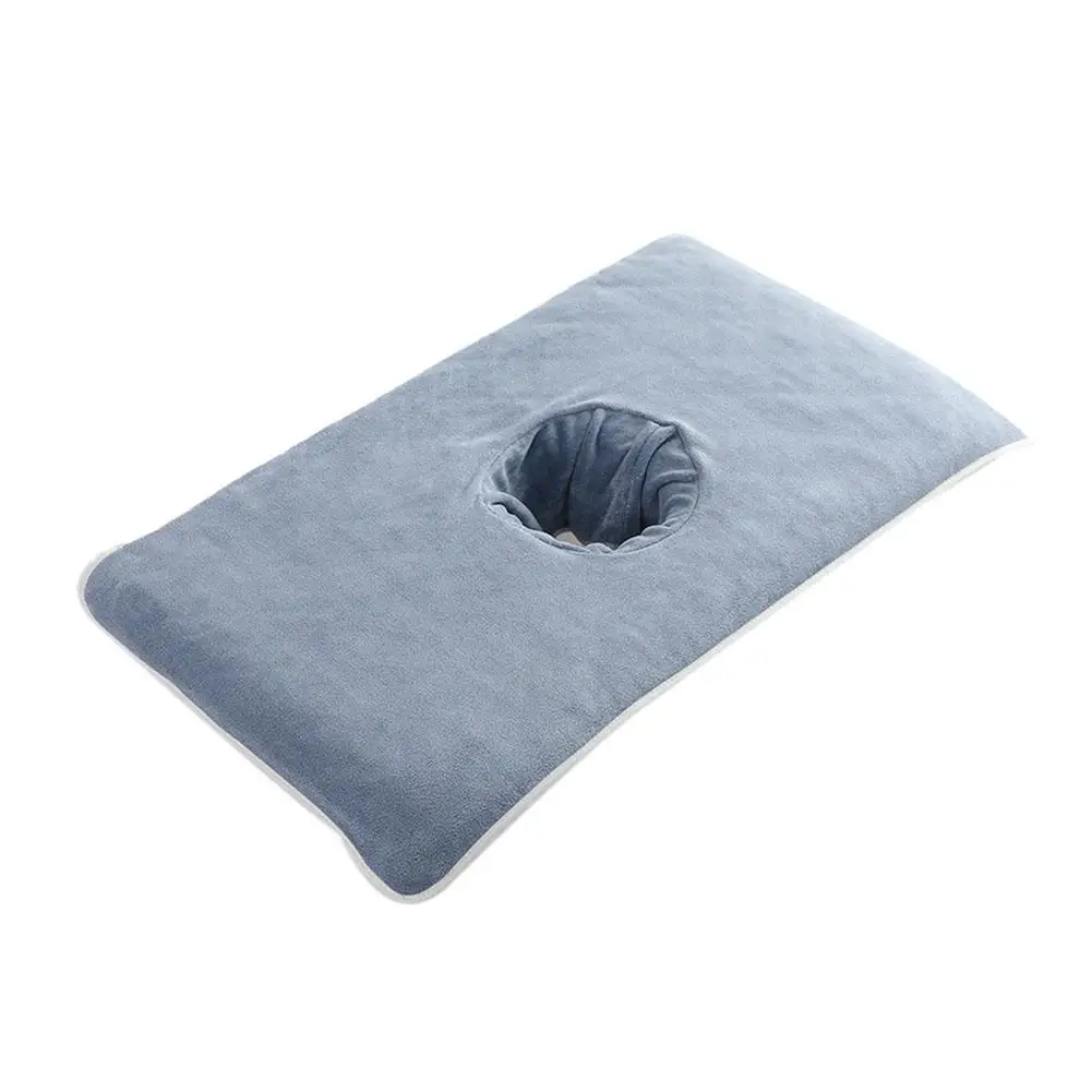 Mesa de masaje de SPA de belleza gruesa, toalla facial con agujero, Bandana de cama para Hospital, Hotel, salón de belleza, 40x80cm, G5E6