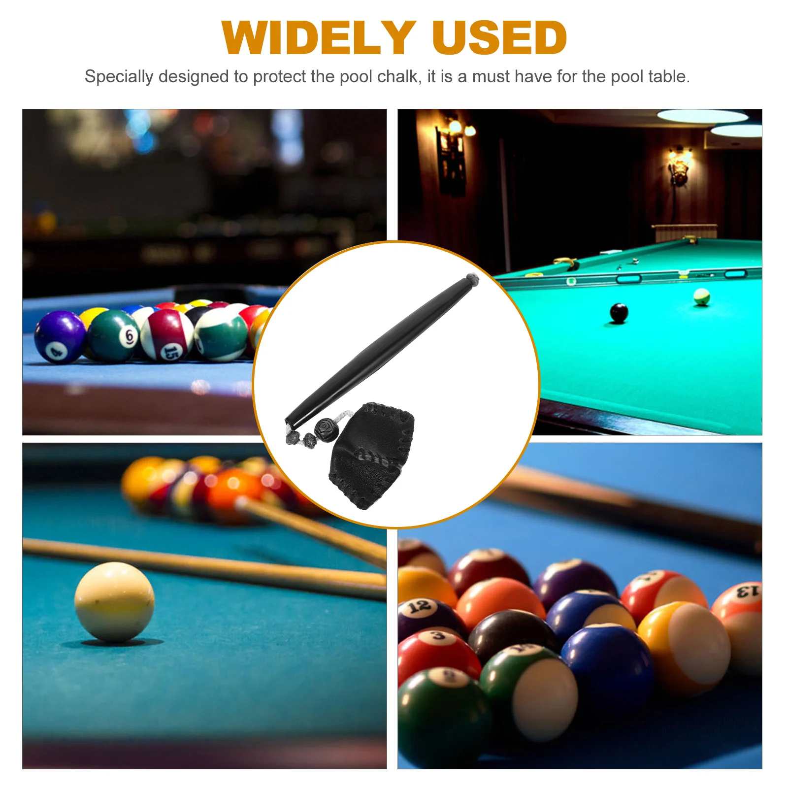 

Pool Chalk Holder Pocket Black Plastic Exquisite Craftsmanship Protects Chalks Long Time Use Billiard Supplies