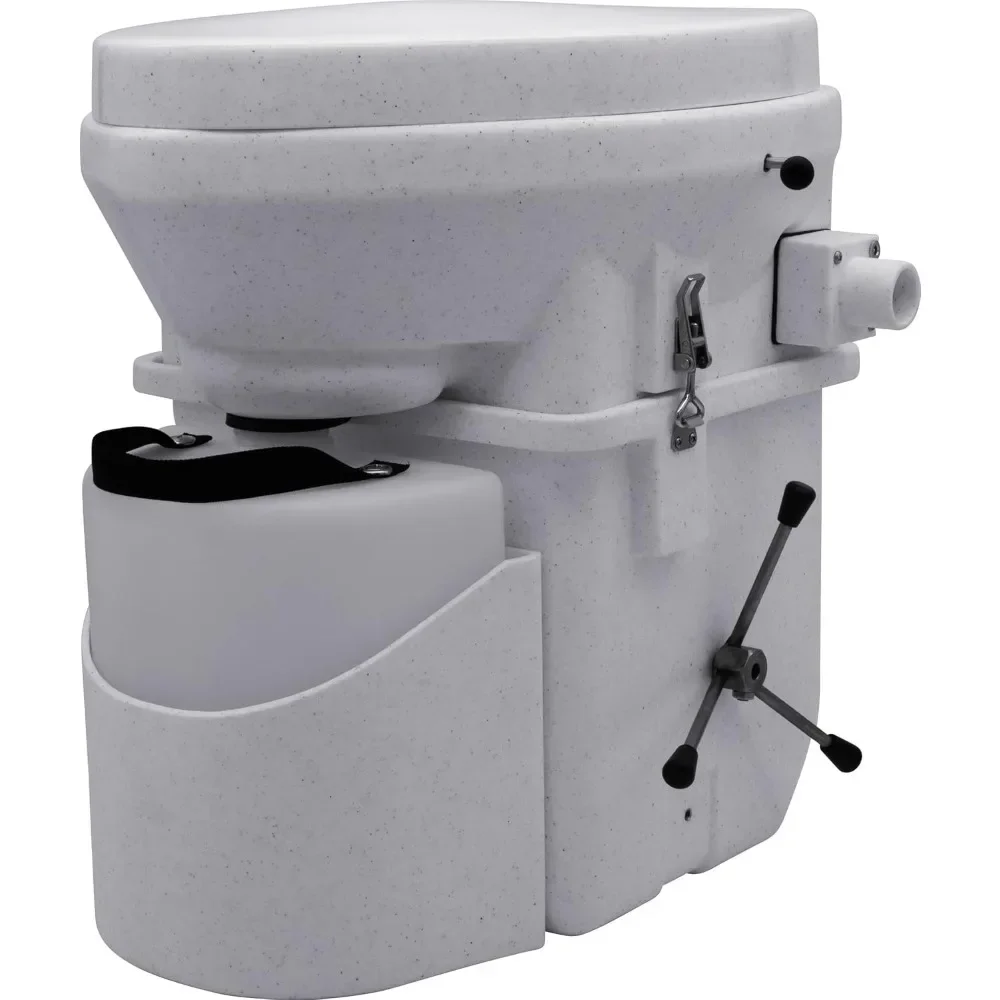 Self Contained Composting Toilet with Close Quarters Spider Handle Design