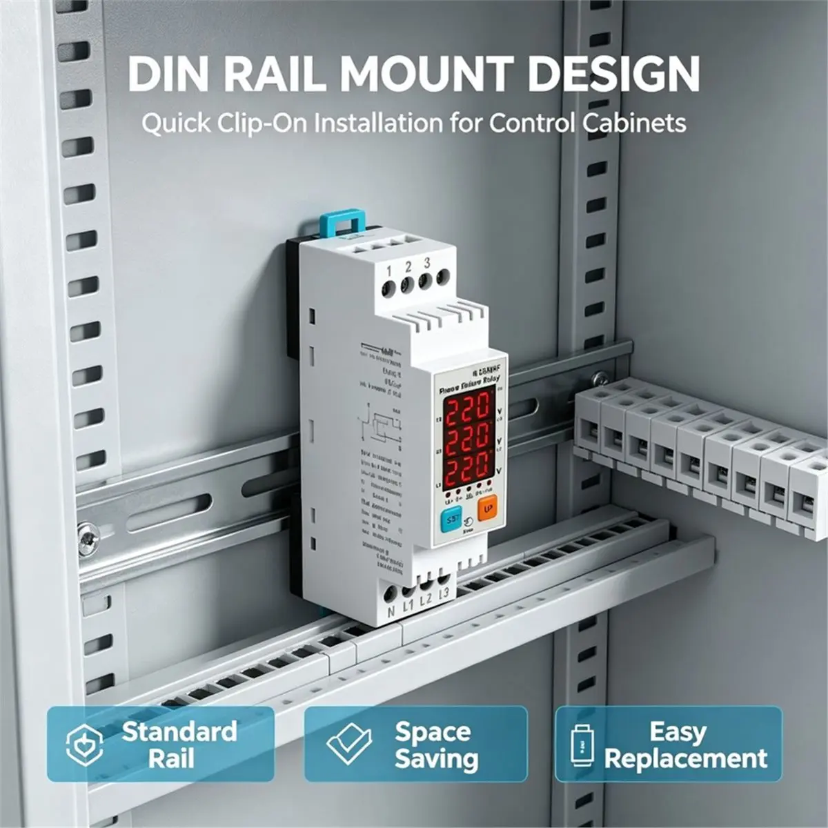 DSP FKV-03NHF Phase Failure Protection Phase Sequence and Voltage Protection Relay Module