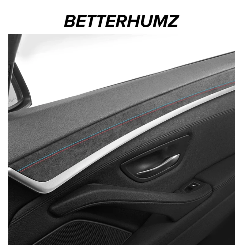 Car Door Inner Handle Panel Trim Side Sticker for BMW F10 5 Series 520li 528li 2011-2017 Made of Alcantara Moulding Accessories