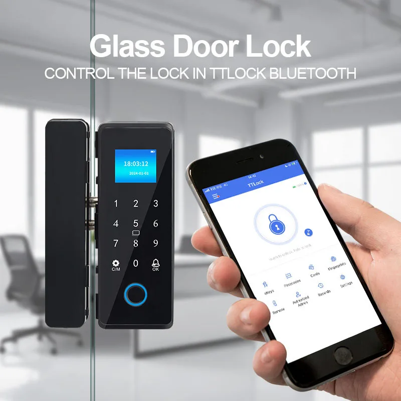 Manufacturers Wholesale Digital Password Glass Smart Lock Touch-Screen Digital Electric Tuya App Smart Door Lock