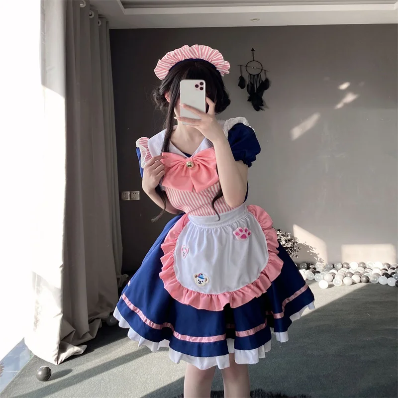 Japanese Secondary Anime Maid Costume Sexy Cat Claw Skirt Halloween Christmas Masquerade Party Cosplay Lolita Fancy Outfit