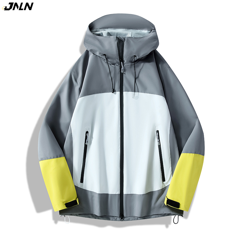  JNLN Unisex Waterproof Softshell Jacket Hiking Camping Climbing Trekking Hooded Windbreaker Casual Sporty Rain Coat Men Women 