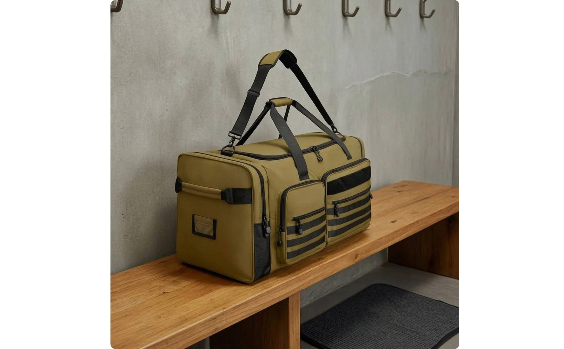 Baseball Travel Bag Waterproof Sports Duffel Bag with Shoulder Strap Multi-Pocket Flexible for Coaches, Tournaments