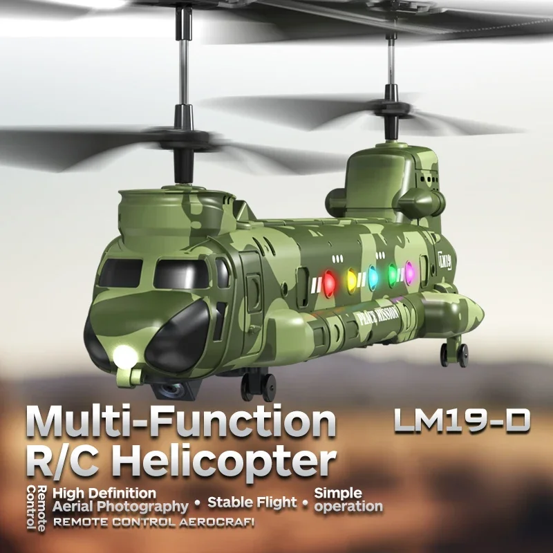 

480P Camera RC Helicopter LED Light 2.4G Remote Control Aircraft Aerial Photography Drone Toy R/C Plane Model for Children Gifts