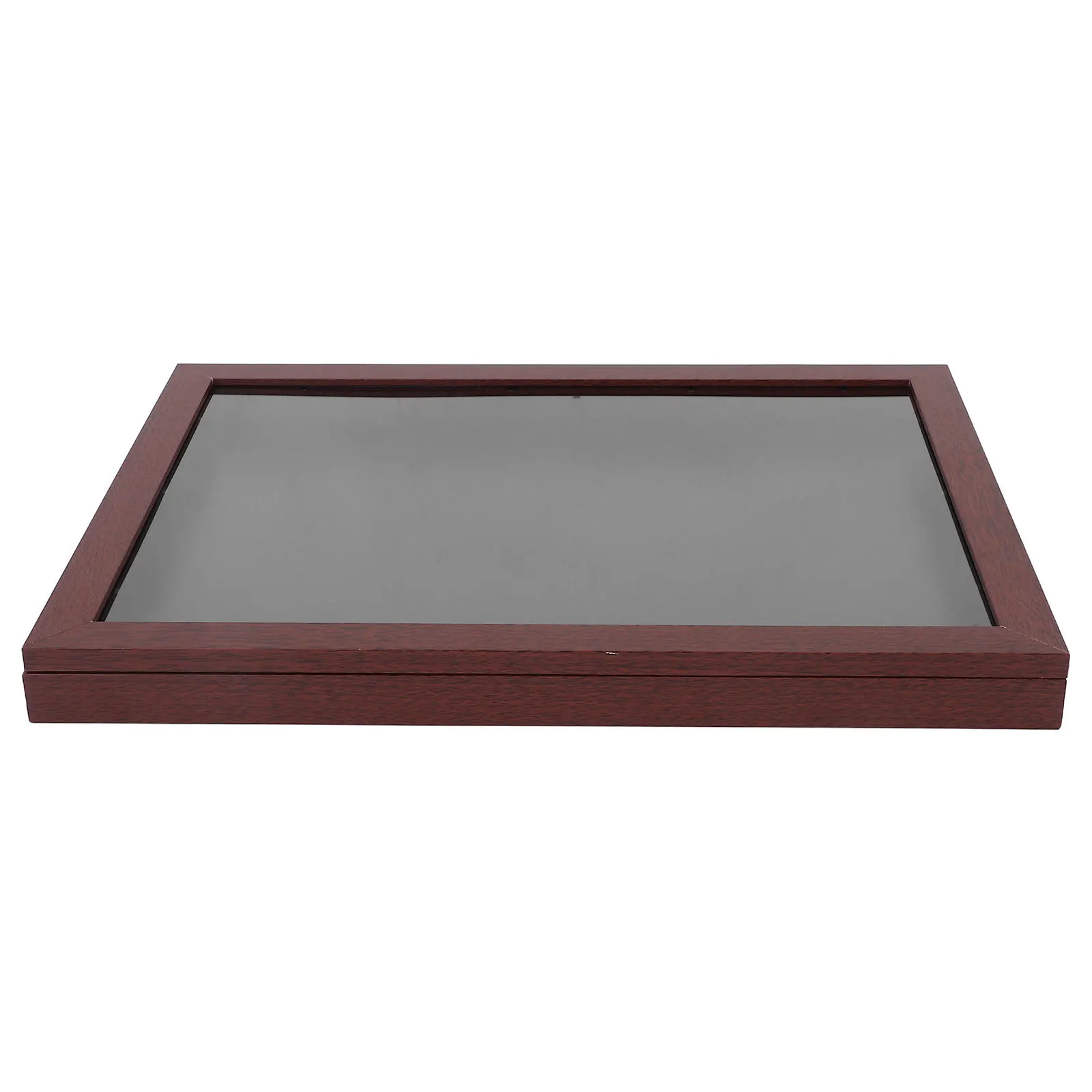 

Football Shirt Shadow Box Rectangular Wooden Display Case For Sports Memorabilia Jacket Uniform Keepsake Wall Mountable