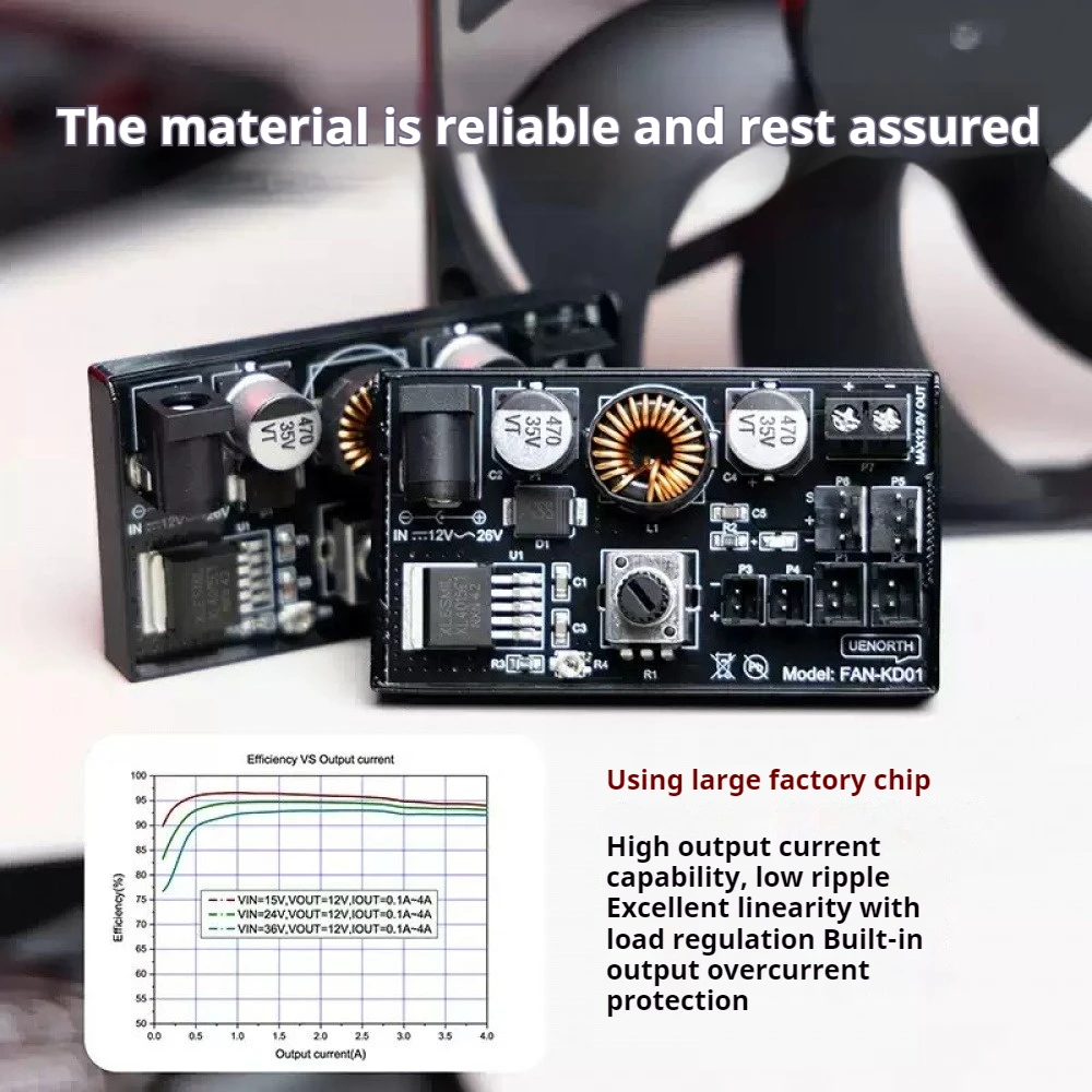 2/3/4 Line Fan Cooling Speed Controller DC Fan Voltage/Speed Regulator High-power Fan Hub Control DIY Temperature Control Board