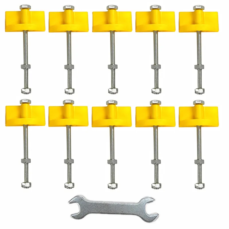 10pcs Manual Tile Locator Wall Tiles Regulator Height Adjustment Positioner Leveler Ceramic Fine Thread Rising Tool