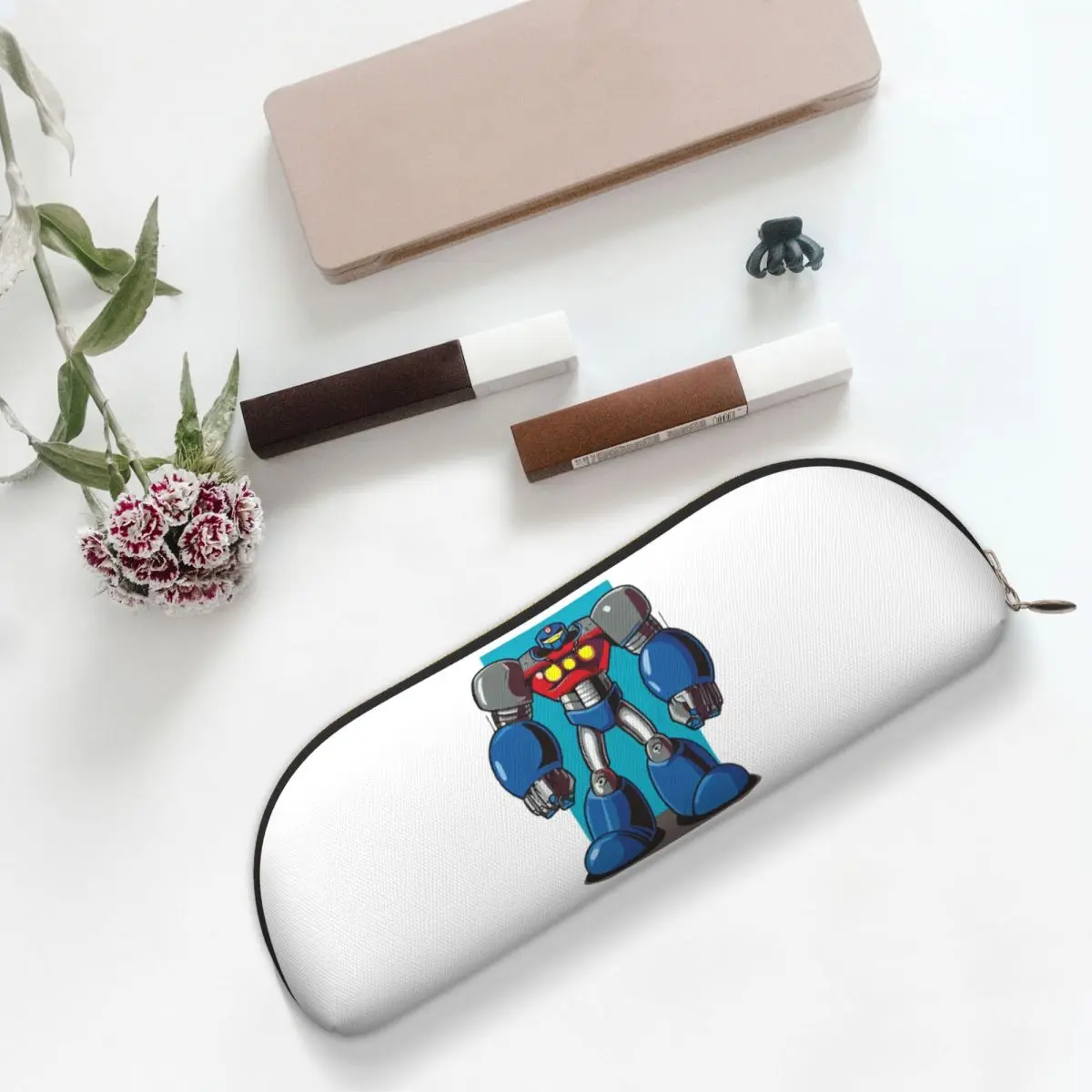 عادية Tetsujin 28 روبوت مقلمة الحقيبة قلم رصاص تخزين لوازم مكتبية سعة كبيرة صندوق القلم حقيبة أقلام رصاص لمدرسة الأطفال